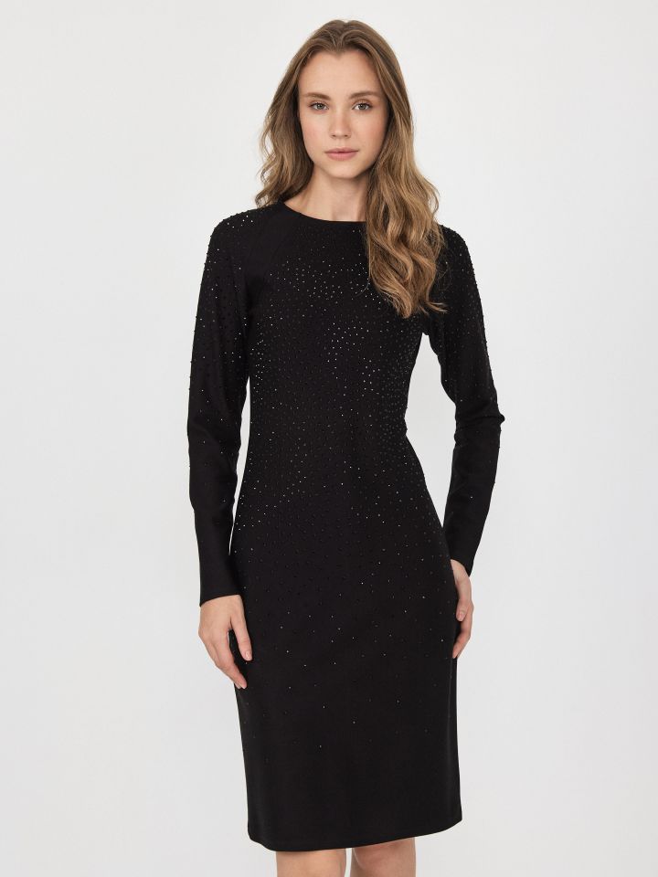 שמלה יהלומים בצבע שחור