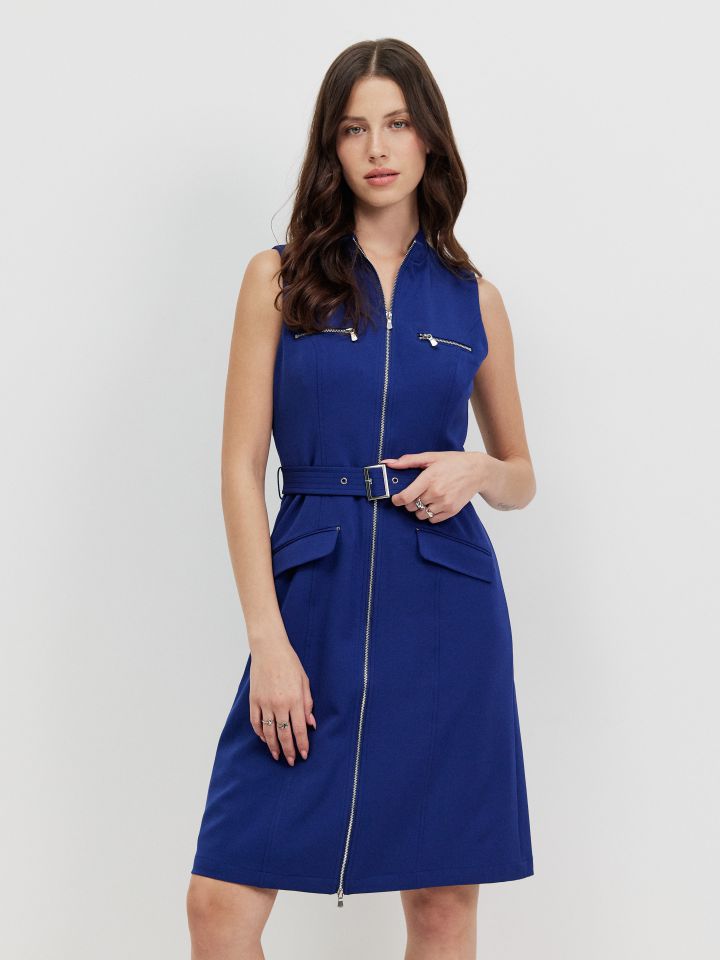 שמלה רוכסנים בצבע נייבי