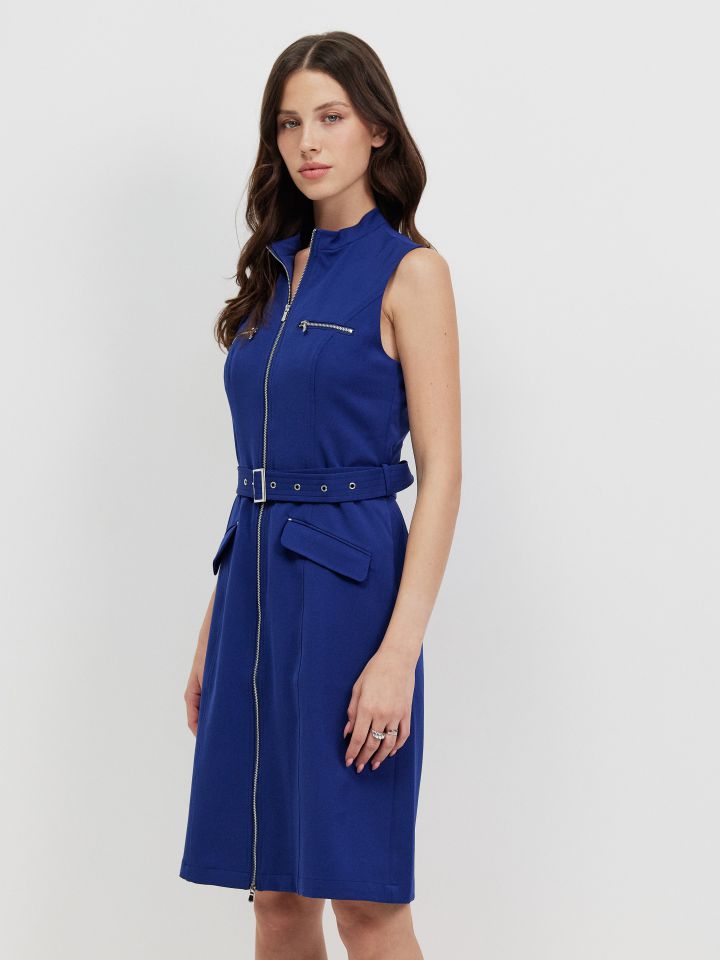 שמלה רוכסנים בצבע נייבי