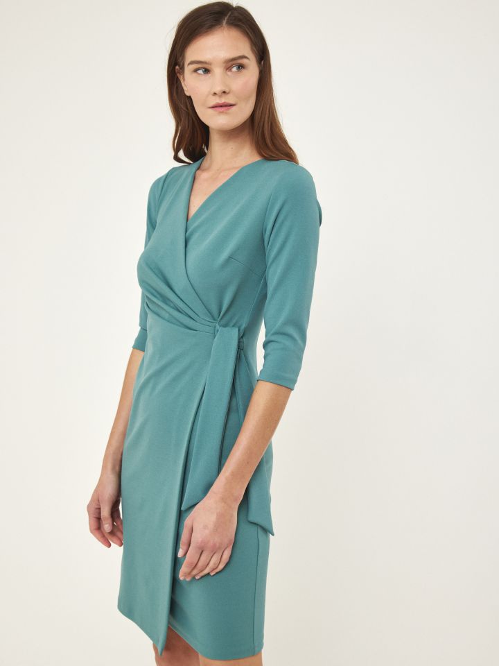 שמלה מעטפה PROMO בצבע ירוק בינוני