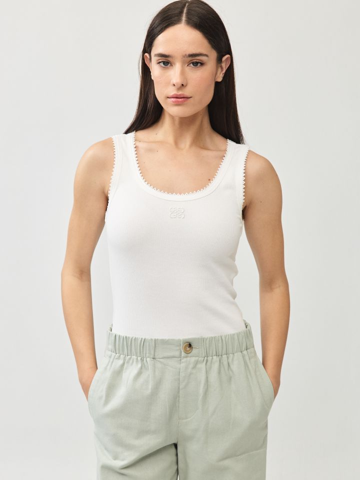 גופיה ריב  PROMO בצבע אופוויט