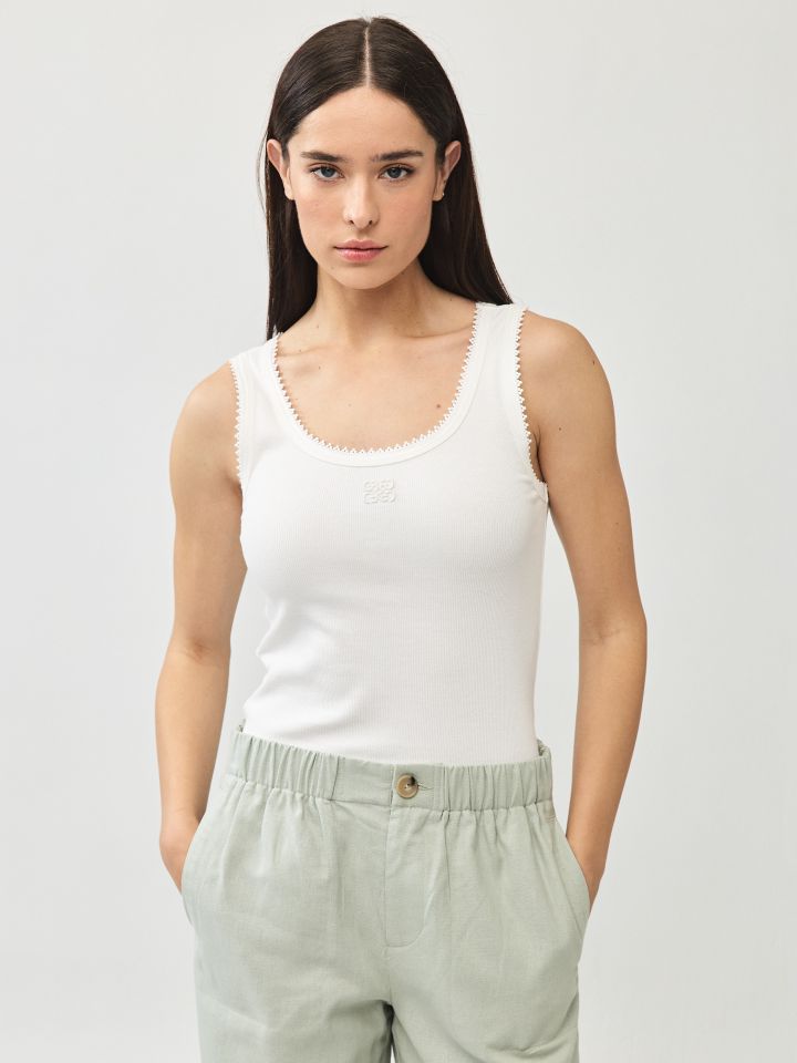 גופיה ריב  PROMO בצבע אופוויט