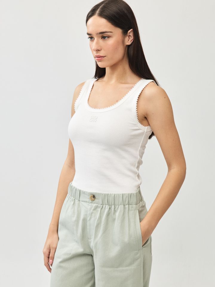 גופיה ריב  PROMO בצבע אופוויט