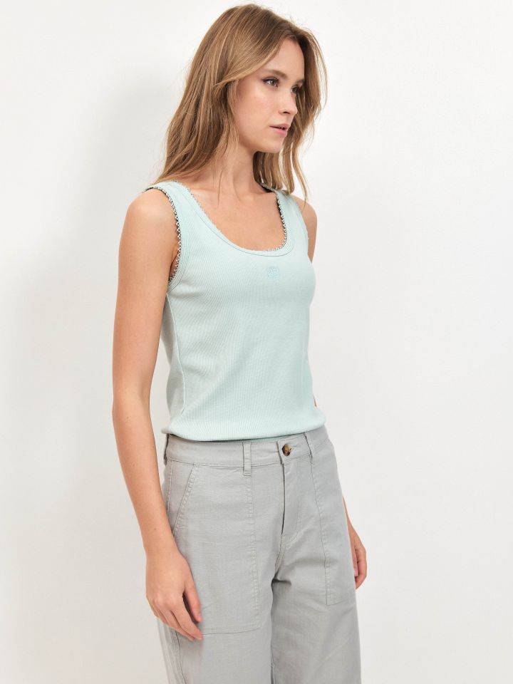 גופיה ריב  PROMO בצבע ירוק