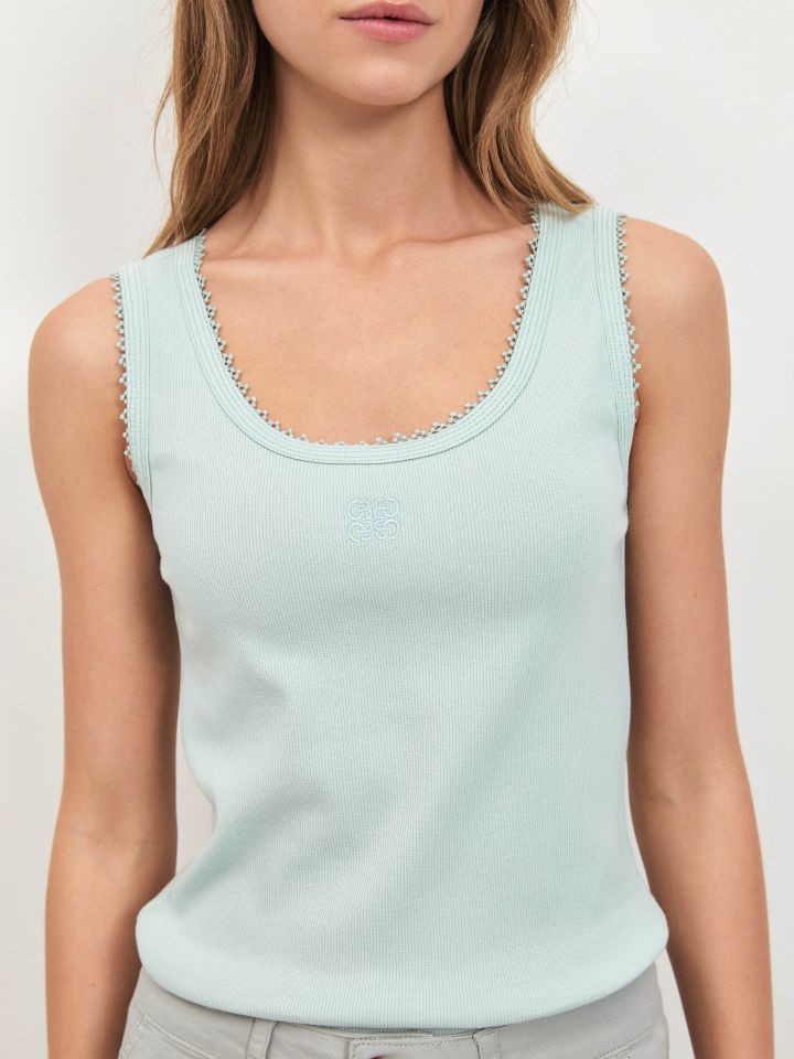 גופיה ריב  PROMO בצבע ירוק