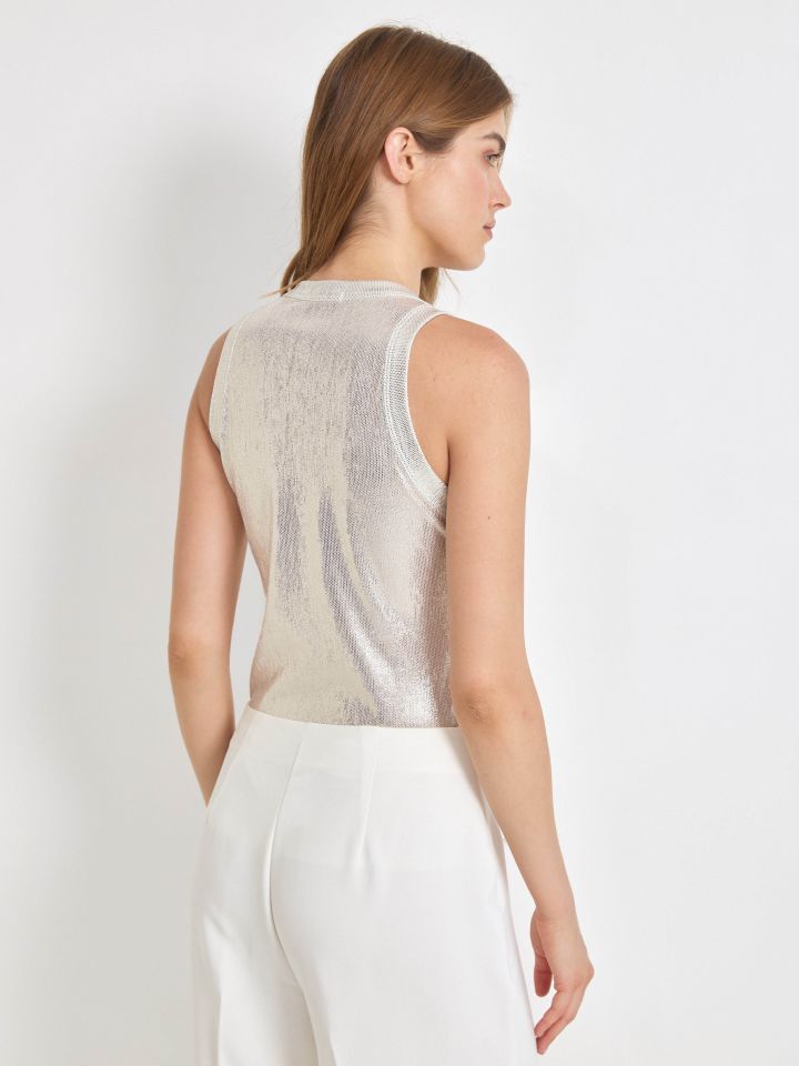 גופיה לורקס פוייל בצבע זהב מטאלי