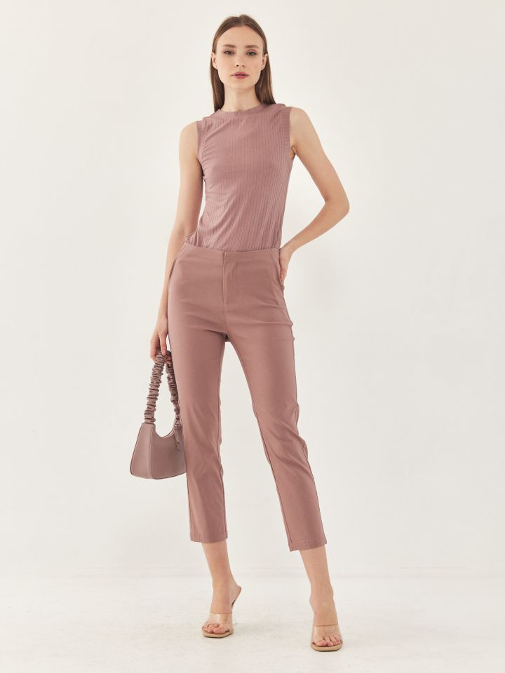 גופיה ניקי ריב PROMO בצבע ורוד עתיק