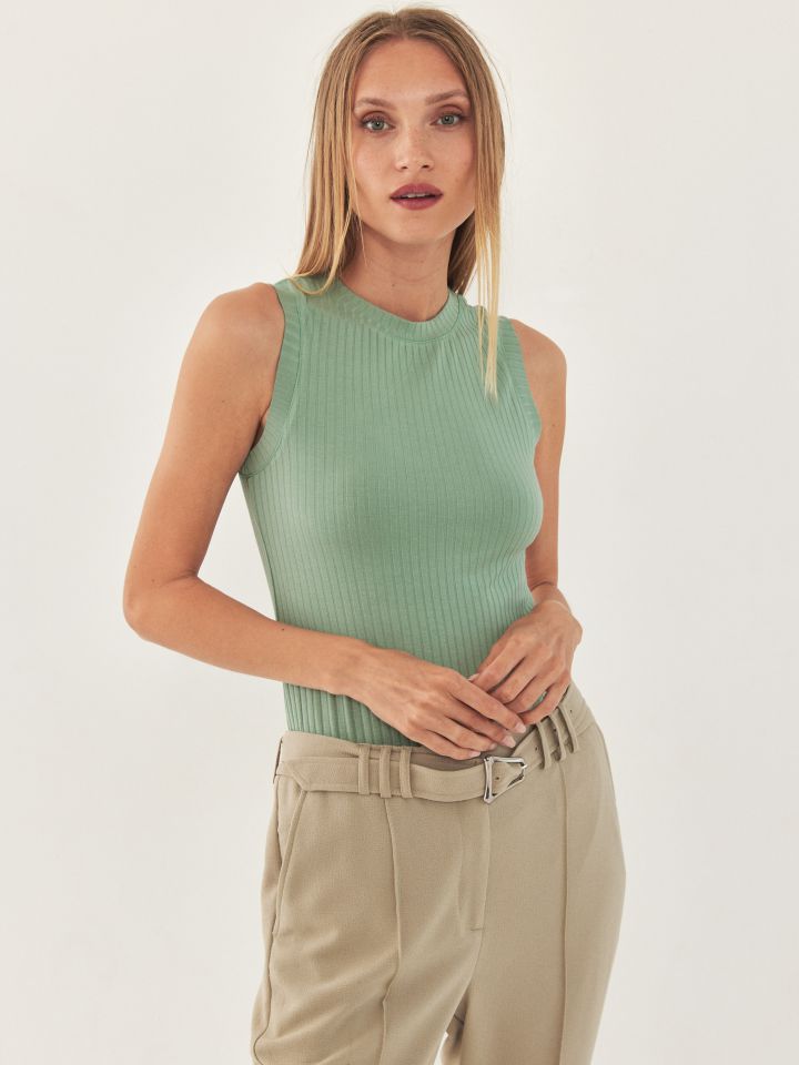 גופיה ניקי ריב PROMO בצבע ירוק