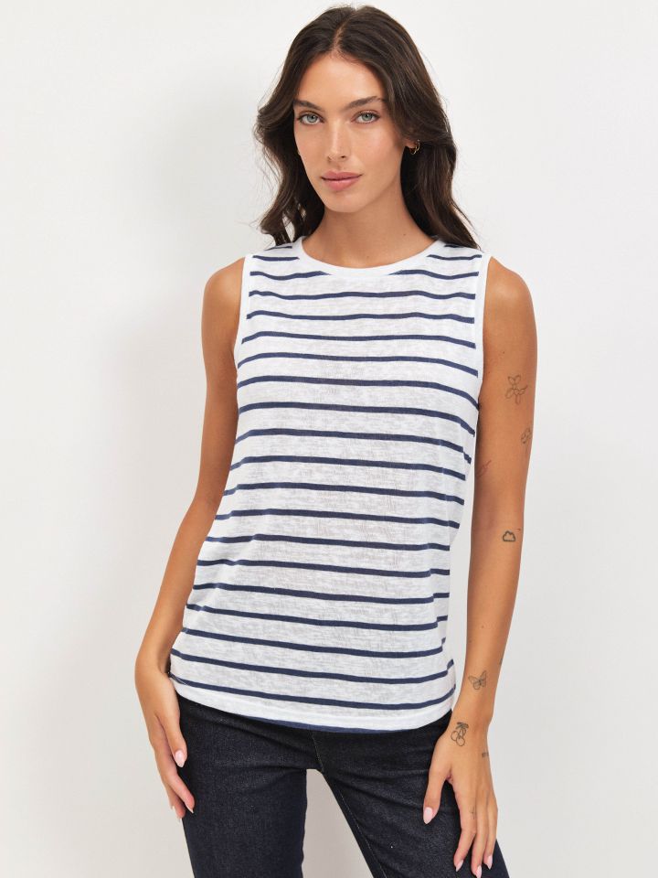 גופיה פסים PROMO בצבע כחול/לבן