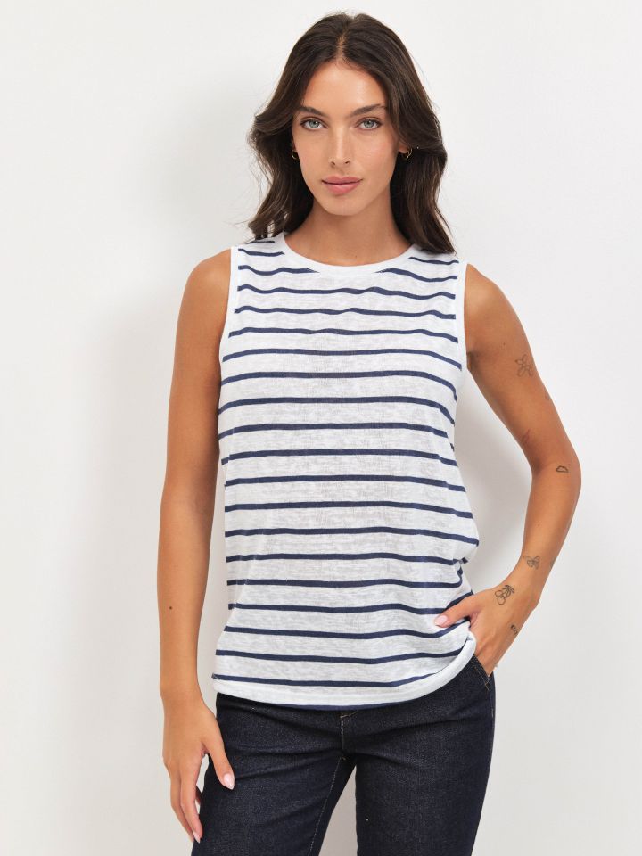 גופיה פסים PROMO בצבע כחול/לבן