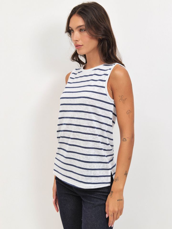 גופיה פסים PROMO בצבע כחול/לבן