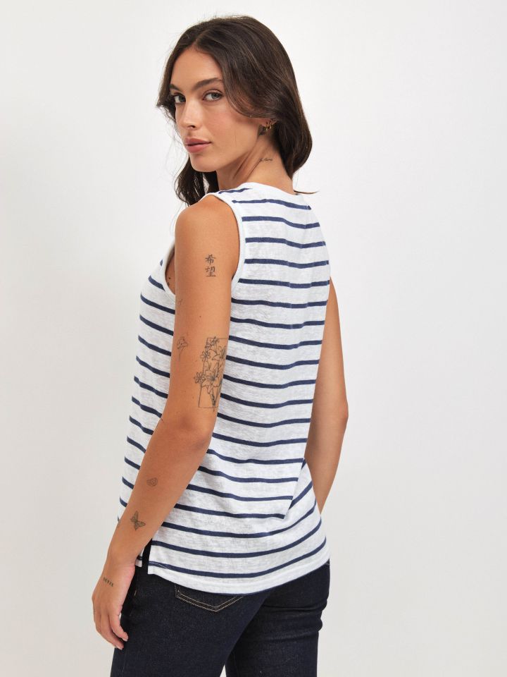 גופיה פסים PROMO בצבע כחול/לבן