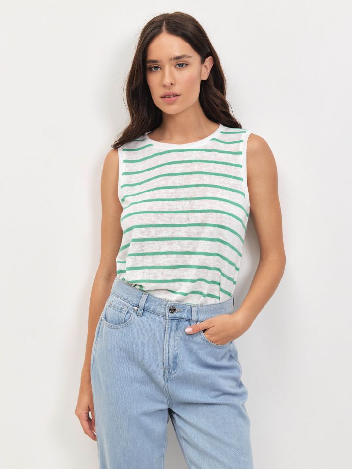 גופיה פסים PROMO בצבע ירוק