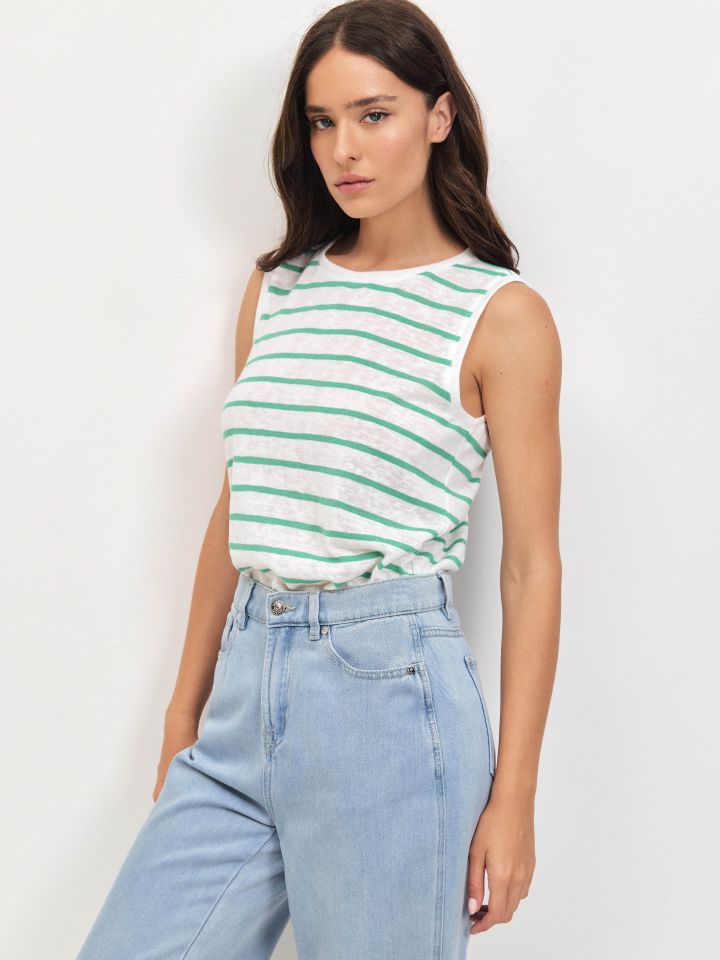 גופיה פסים PROMO בצבע ירוק