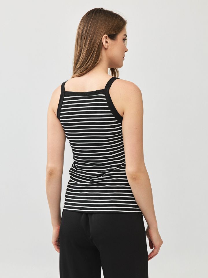 גופיה פסים PROMO בצבע שחור