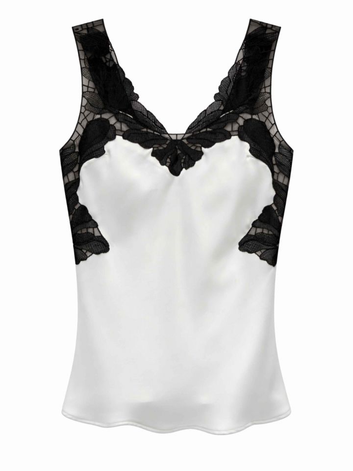 גופיה שילוב תחרות בצבע אופוויט