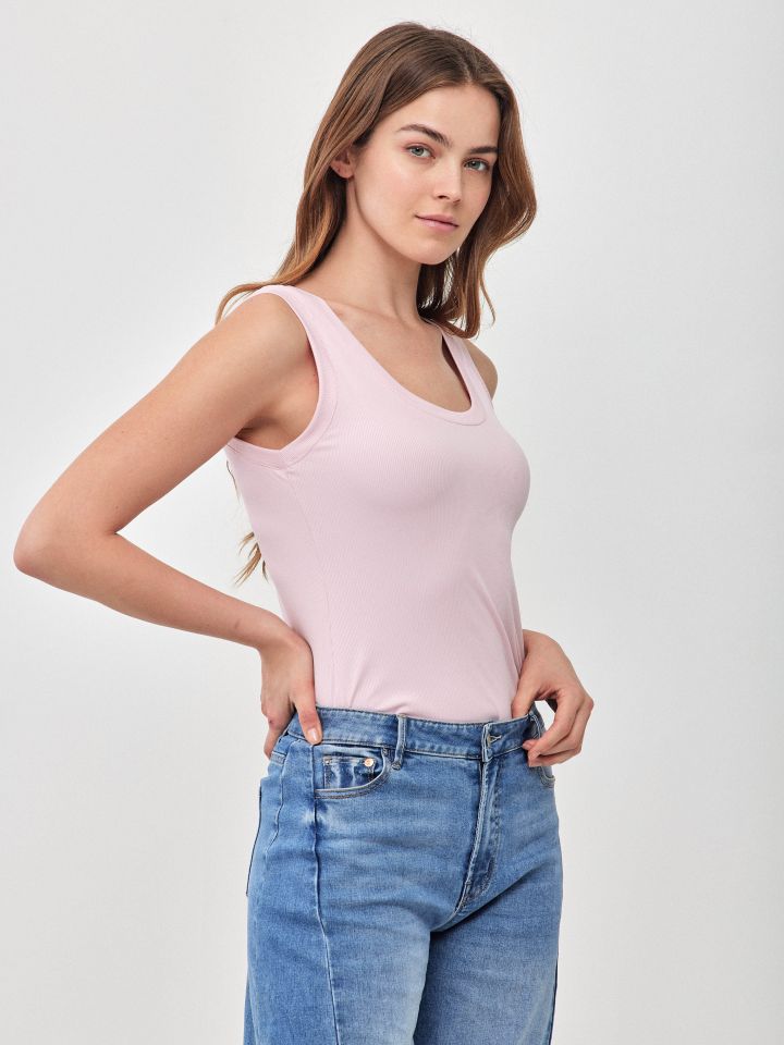 גופיה ריפס  PROMO בצבע ורוד