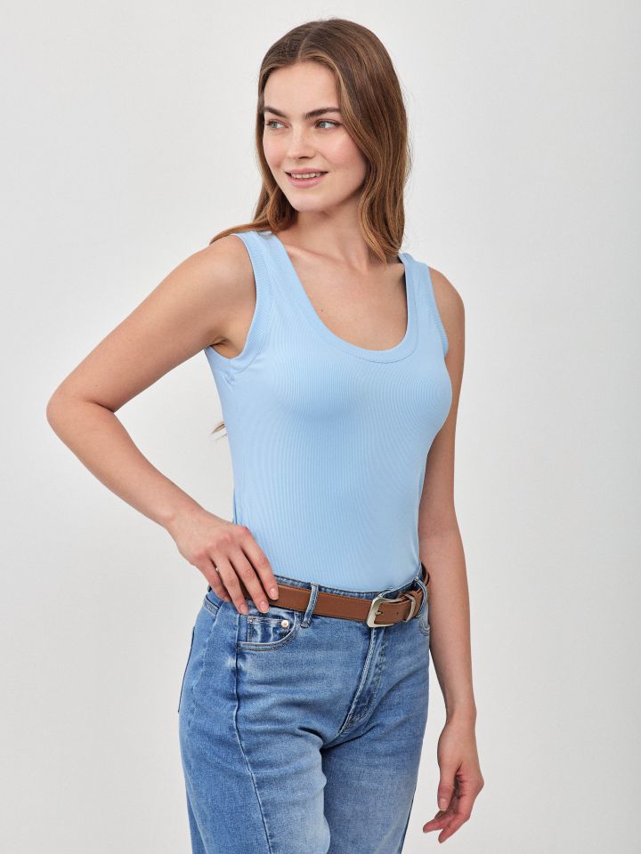 גופיה ריפס  PROMO בצבע תכלת