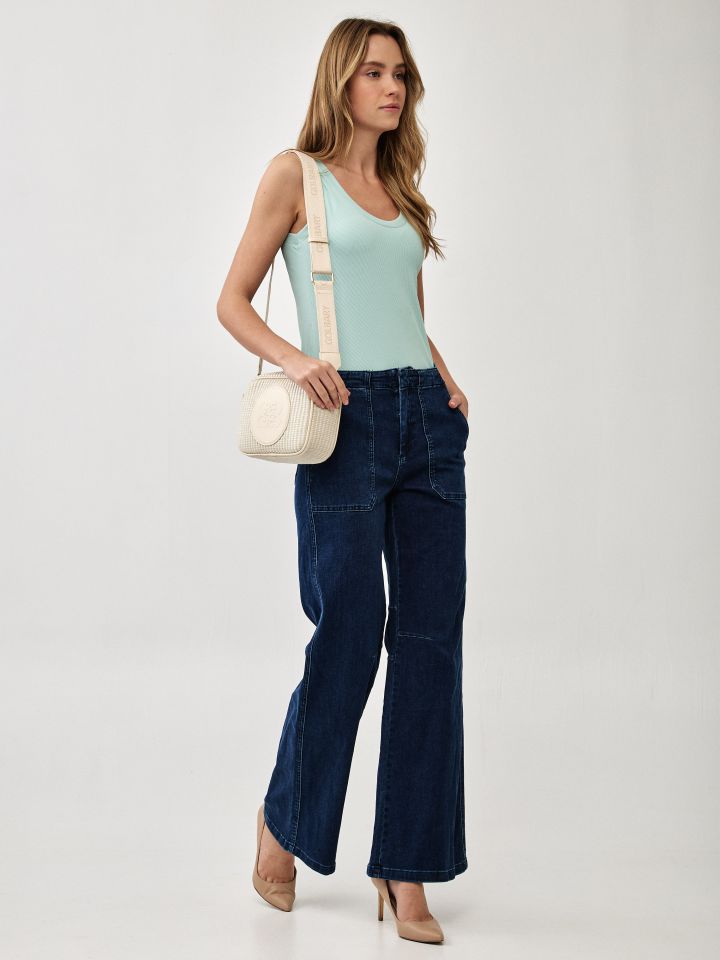 גופיה ריפס  PROMO בצבע ירוק