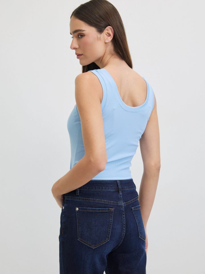 גופיה ריפס PROMO בצבע תכלת