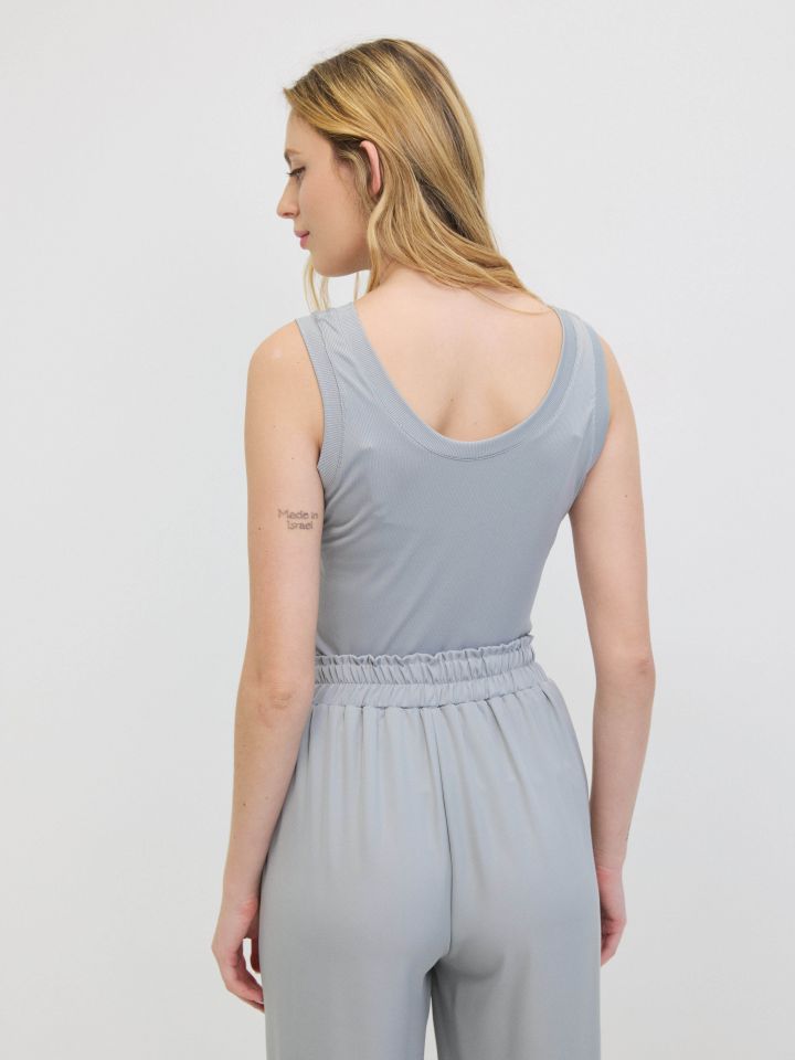 גופיה ריפס PROMO בצבע אפור בהיר