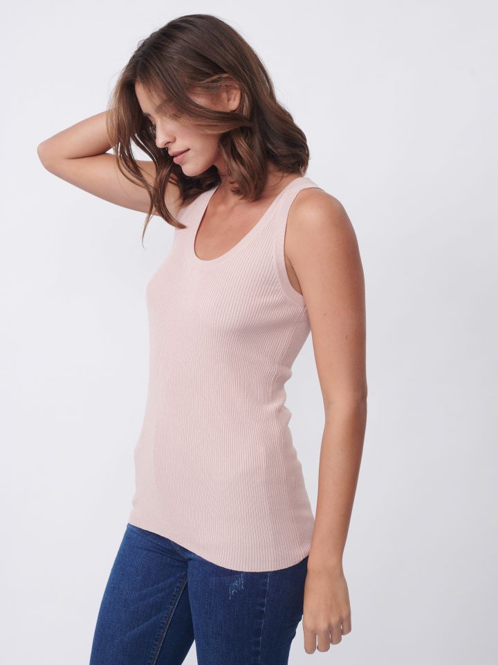 גופיה סריג PROMO בצבע ורוד עתיק