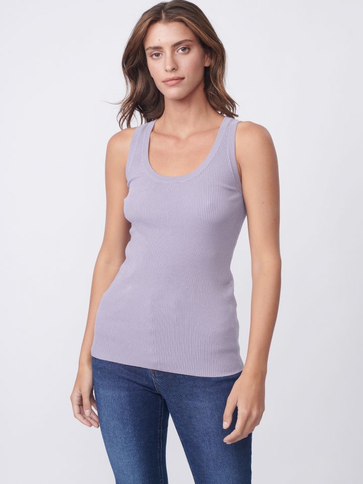 גופיה סריג PROMO בצבע סגול מעושן