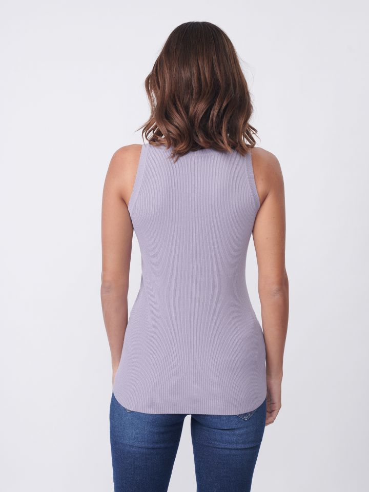 גופיה סריג PROMO בצבע סגול מעושן