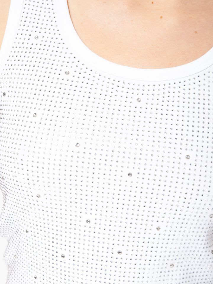 גופיה יהלומים PROMO בצבע לבן