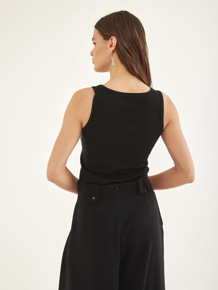 גופיה יהלומים PROMO בצבע שחור לורקס