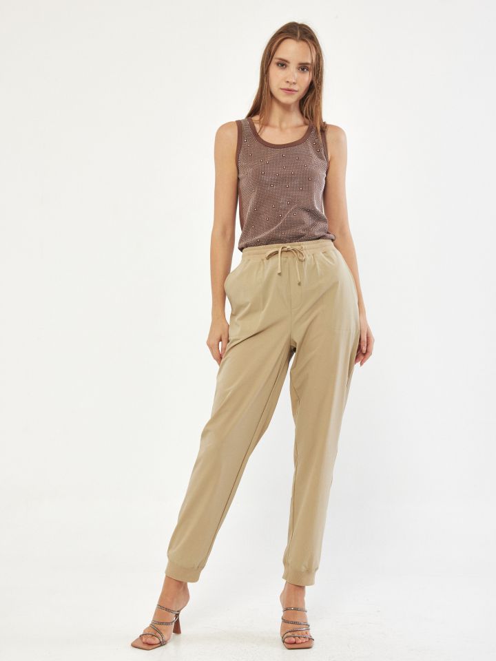 גופיה יהלומים PROMO בצבע חום בהיר