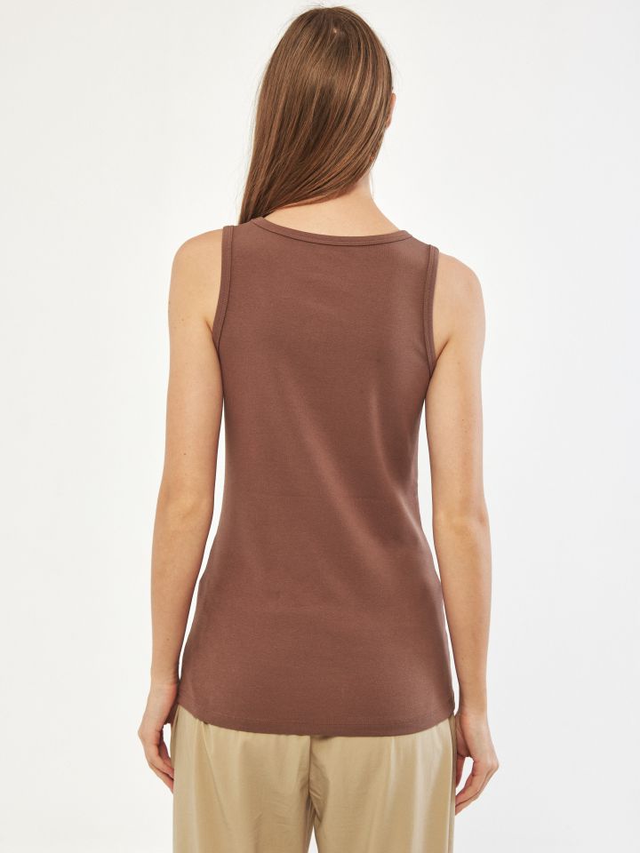 גופיה יהלומים PROMO בצבע חום בהיר