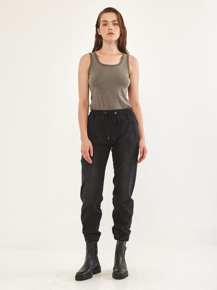 גופיה יהלומים PROMO בצבע זית