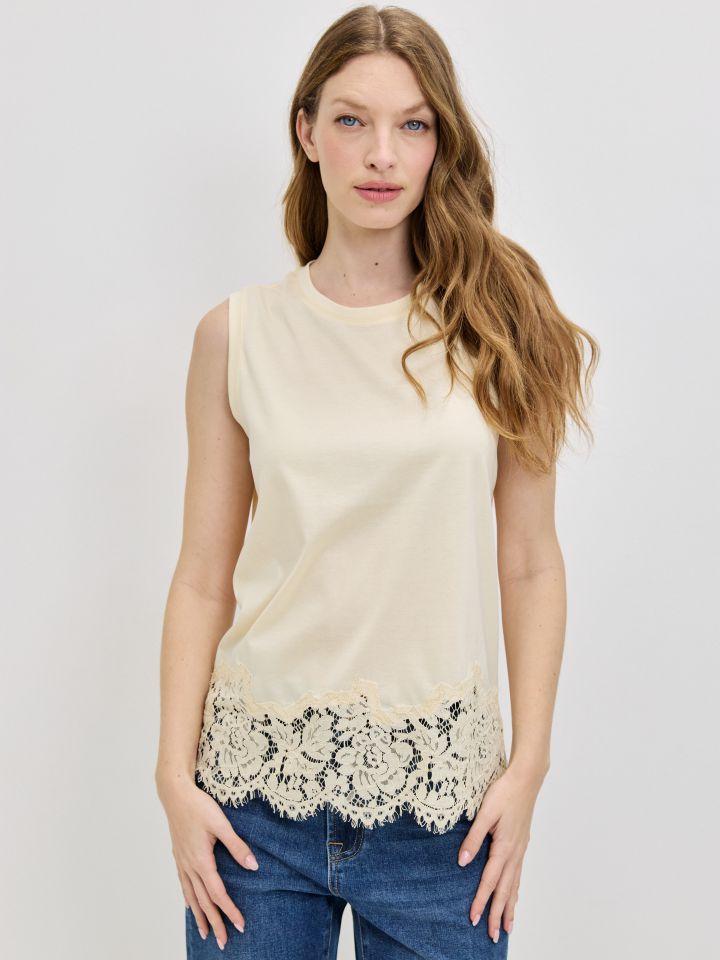 גופיה שילוב קרושה בצבע לימון