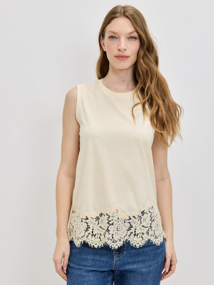 גופיה שילוב קרושה בצבע לימון