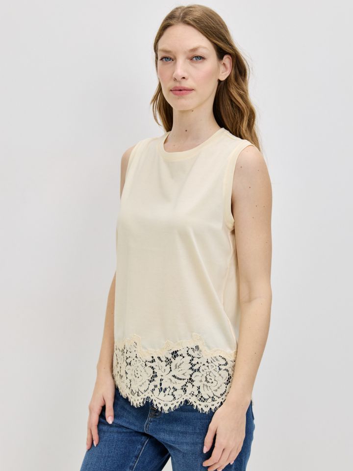 גופיה שילוב קרושה בצבע לימון