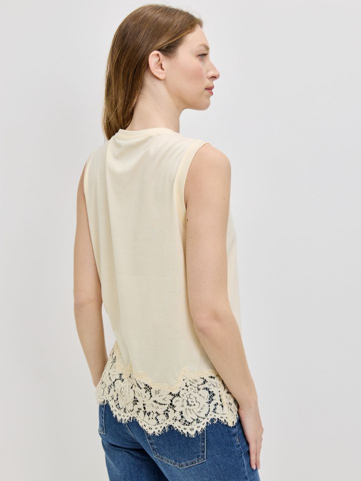 גופיה שילוב קרושה בצבע לימון