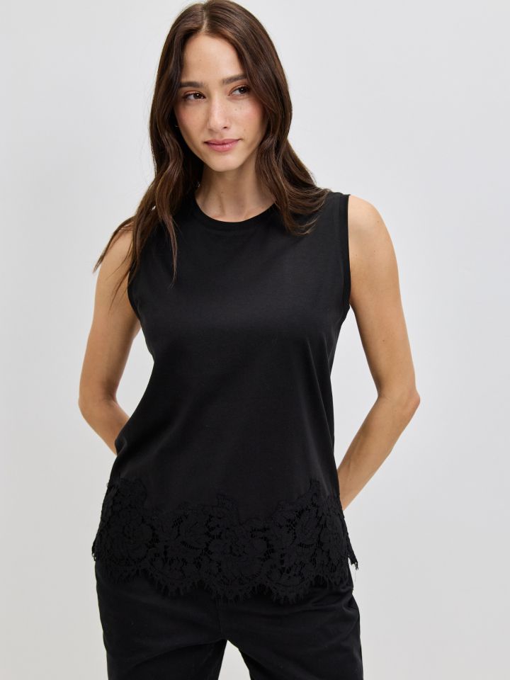 גופיה שילוב קרושה בצבע שחור