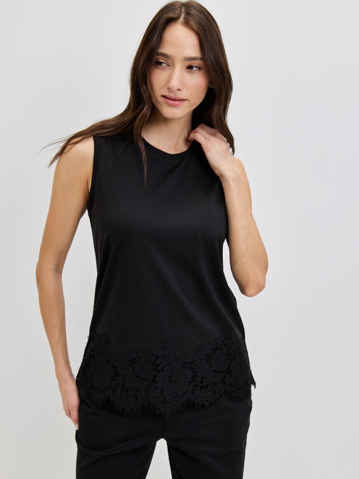 גופיה שילוב קרושה בצבע שחור