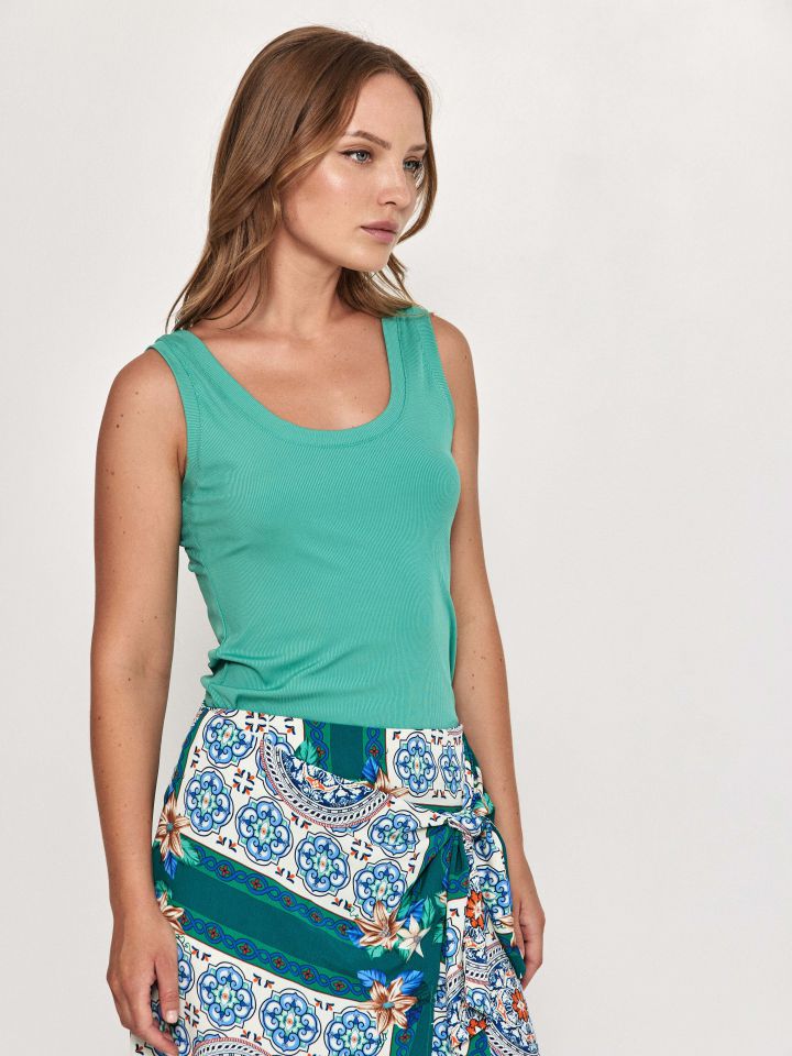 גופיה ריפס PROMO בצבע ירוק דשא