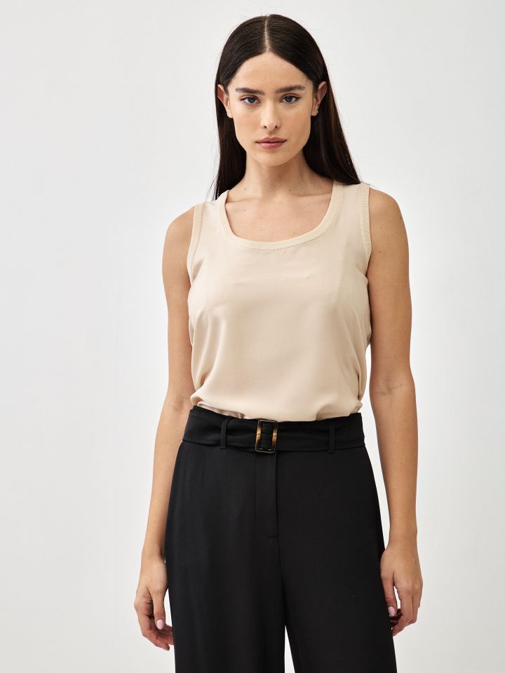 גופיה פרונט סטן PROMO בצבע בייז’