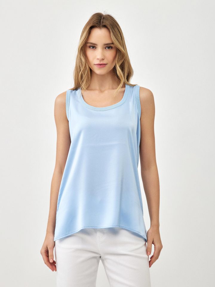 גופיה פרונט סטן PROMO בצבע תכלת אורלי