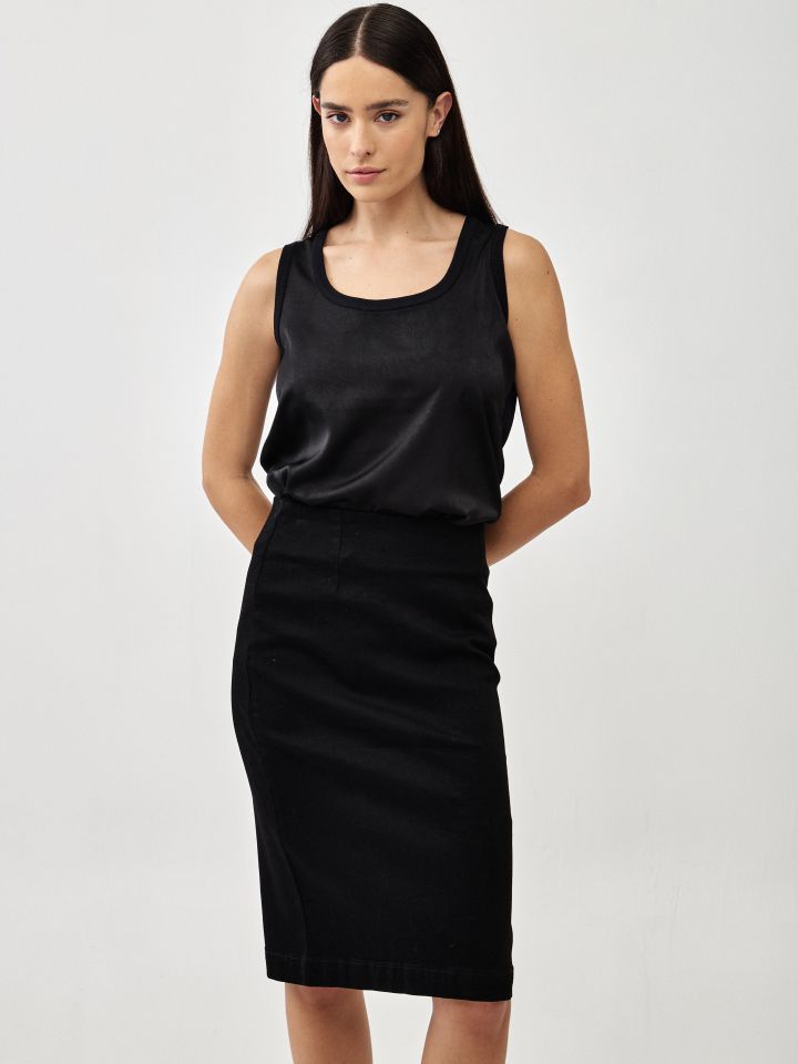 גופיה פרונט סטן PROMO בצבע שחור