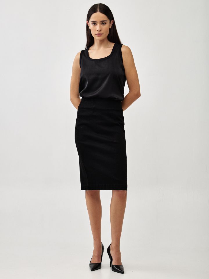 גופיה פרונט סטן PROMO בצבע שחור