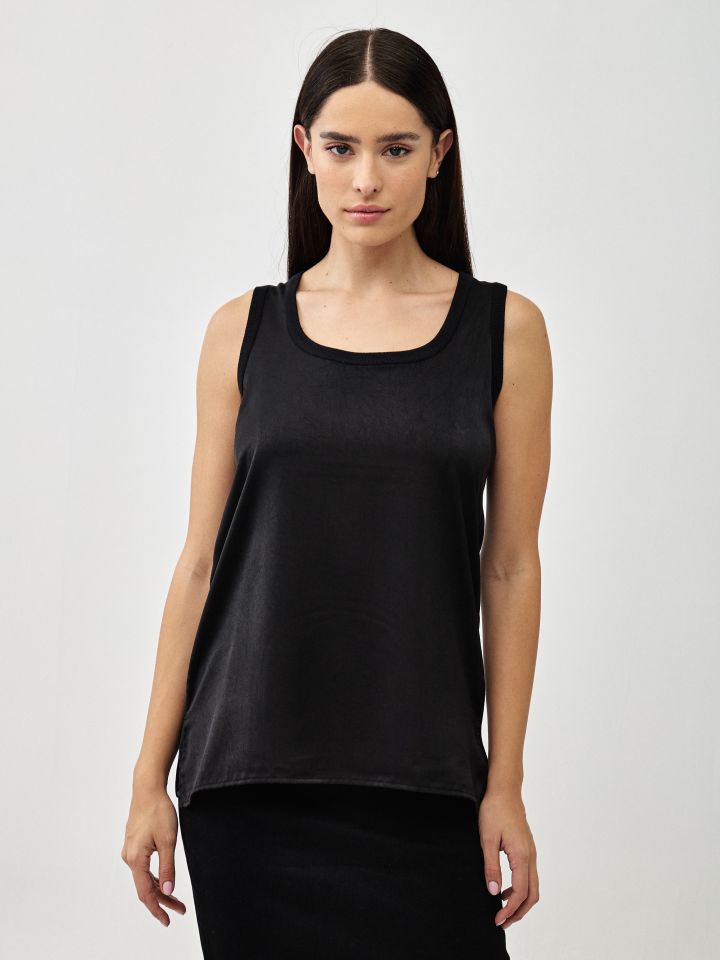 גופיה פרונט סטן PROMO בצבע שחור