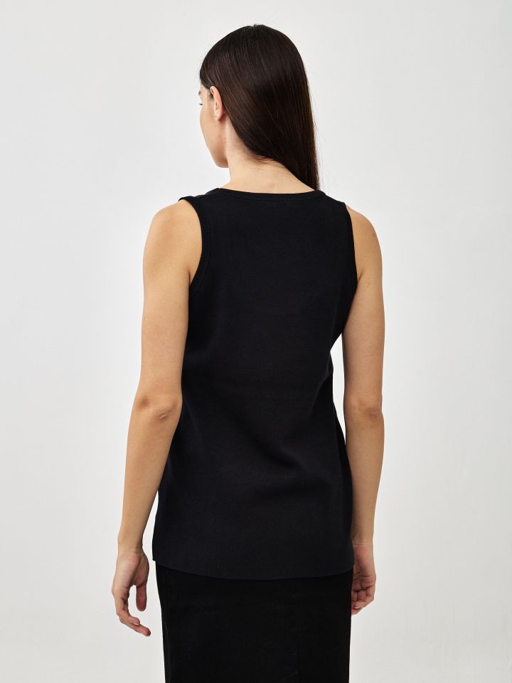 גופיה פרונט סטן PROMO בצבע שחור