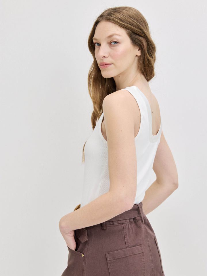 גופיה שינה סטן PROMO בצבע אופוויט