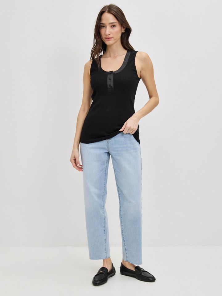 גופיה שינה סטן PROMO בצבע שחור