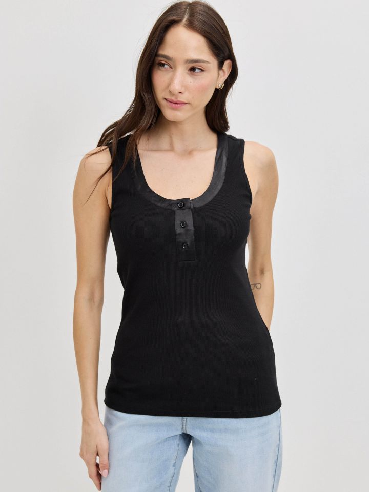 גופיה שינה סטן PROMO בצבע שחור