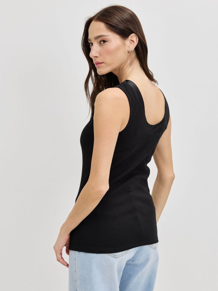 גופיה שינה סטן PROMO בצבע שחור